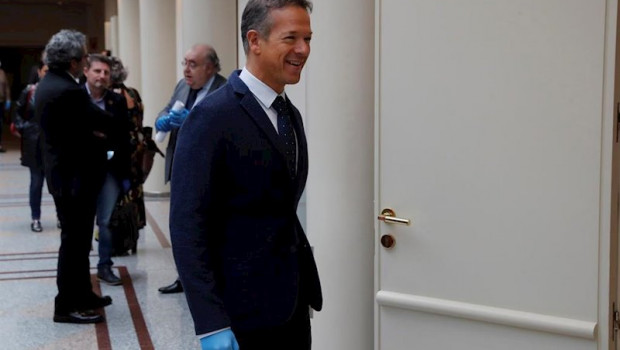 ep el portavoz del psoe en el senado ander gil a su llegada al primer pleno de control al gobierno