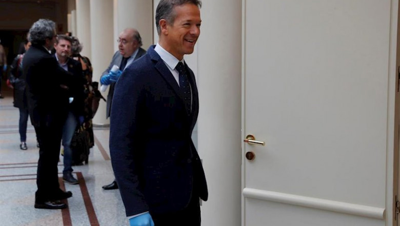 ep el portavoz del psoe en el senado ander gil a su llegada al primer pleno de control al gobierno