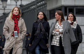 ep la portavoz de ciudadanos en el congreso ines arrimadas junto a otras diputadas de su grupo