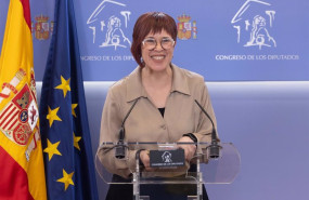 ep la portavoz de compromis en el congreso y portavoz adjunta de sumar agueda mico durante una rueda