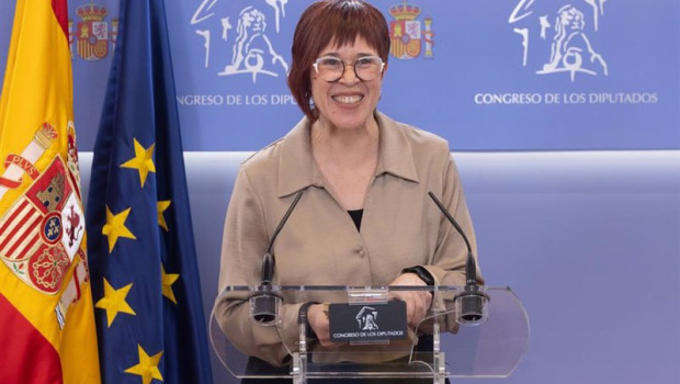 ep la portavoz de compromis en el congreso y portavoz adjunta de sumar agueda mico durante una rueda