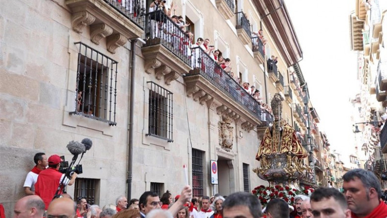 La Procesión de San Fermín este domingo 7 de julio. | DAVID DOMECH-EUROPA PRESS ep la procesionsan fermindomingo 7julio