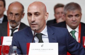 ep luis rubiales presidente de la rfef en la asamblea general de junio de 2019 en la ciudad del