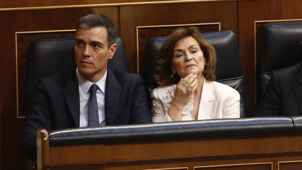 ep presidente yvicepresidentagobiernofunciones pedro sanchezcarmen calvo trasprimera votacioninvestidura fallida durantesegunda sesiondebateinvestidurala presidenciagobierno