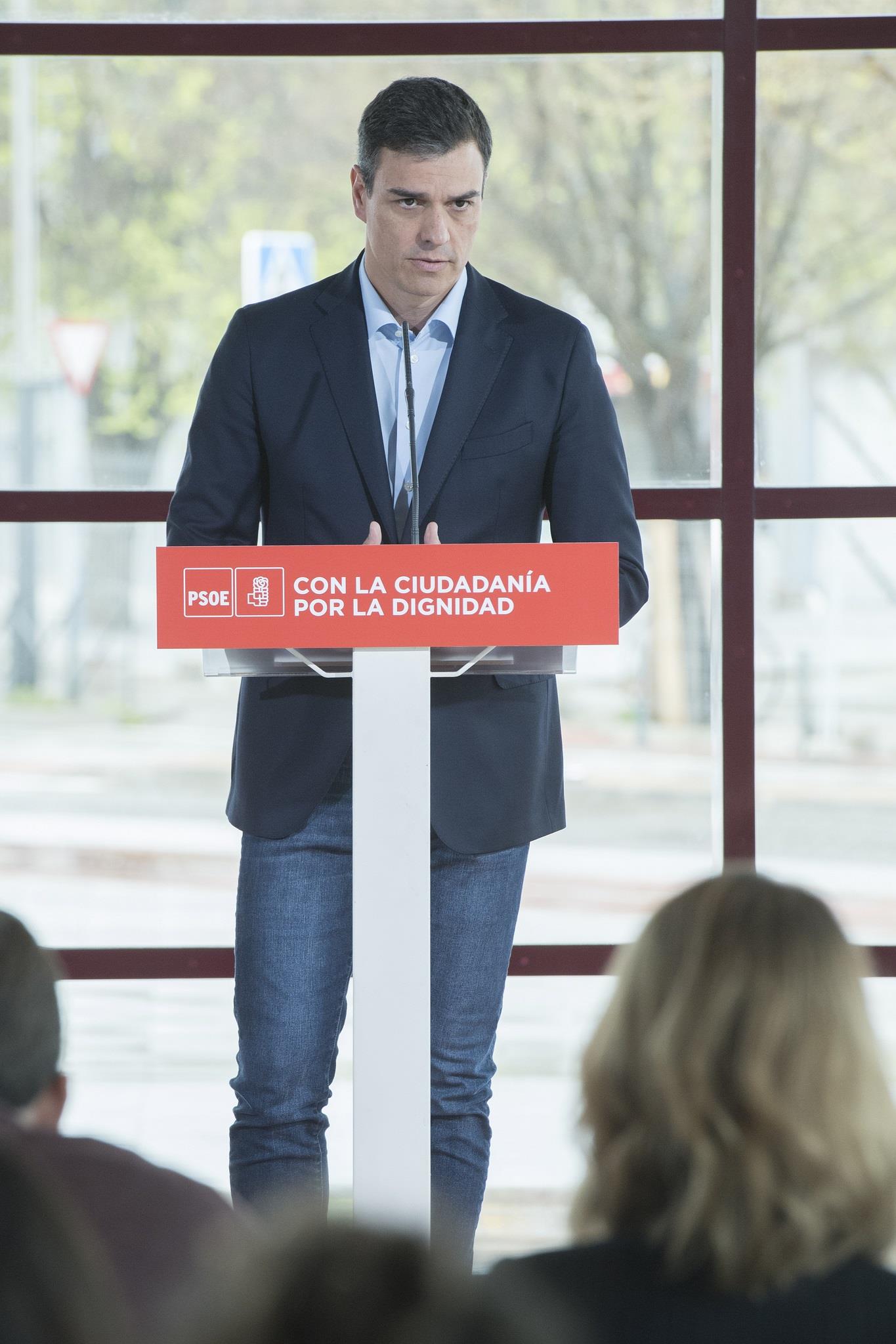 Rueda de prensa del líder del PSOE, Pedro Sánchez | FLICKR DEL PSOE ep ruedaprensaliderpsoe pedro sanchez