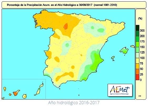 El año hidrológico 2016-2017 ha sido "muy seco" con un -15% de lluvias | AEMET ep ano hidrologico 2016-2017sido muy seco con un -15 de lluvias