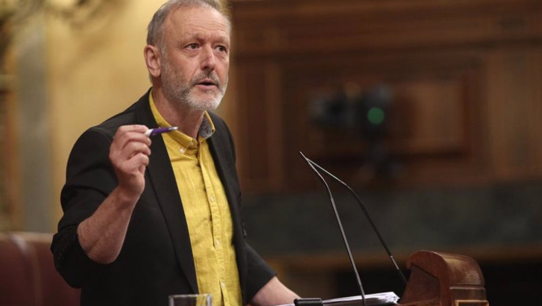 Archivo - El diputado de Unidas Podemos en el Congreso por Vizcaya Roberto Uriarte interviene durante una sesión plenaria en el Congreso. | EUROPA PRESS/E. Parra. POOL - Europa Press ep archivo el diputado de unidas podemos en el congreso por vizcaya roberto uriarte interviene