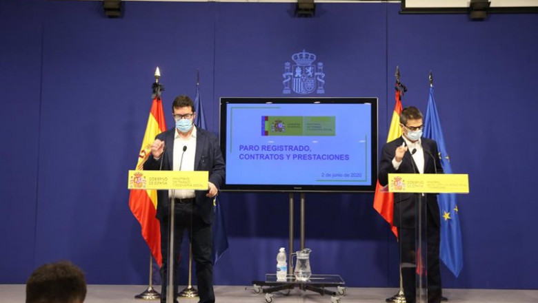 Archivo - El secretario de Estado de Empleo y Economía Social, Joaquín Pérez Rey y el secretario de Estado de Seguridad Social, Israel Arroyo | MINISTERIO DE TRABAJO - Archivo ep archivo - el secretario de estado de empleo y economia social joaquin perez rey y el secretario