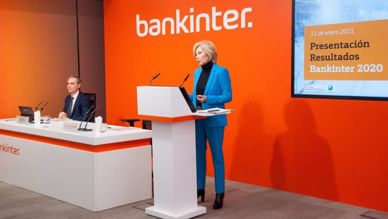 La consejera delegada de Bankinter, María Dolores Dancausa, durante la presentación de resultados de 2020. | BANKINTER - Archivo ep archivo - la consejera delegada de bankinter maria dolores dancausa durante la presetacion de 20210224130105