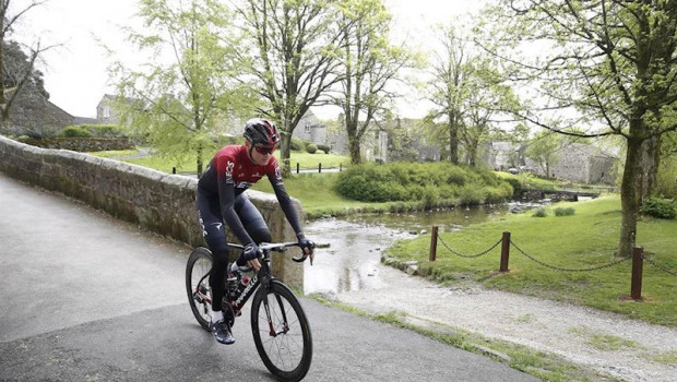ep chris froome durante un entrenamiento personal en la temporada 2019