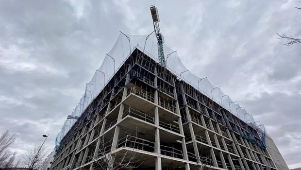 ep edificio de viviendas en construccion en un momento en el que la demanda de hipotecas sufre su