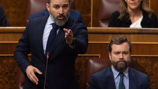 ep el lider de vox santiago abascal interviene durante una sesion plenaria en el congreso de los