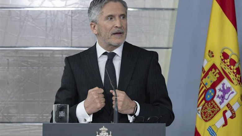 ep el ministro del interior fernando grande-marlaska durante una rueda de prensa en relacion al ep el ministro del interior fernando grande-marlaska durante una rueda de prensa en relacion al