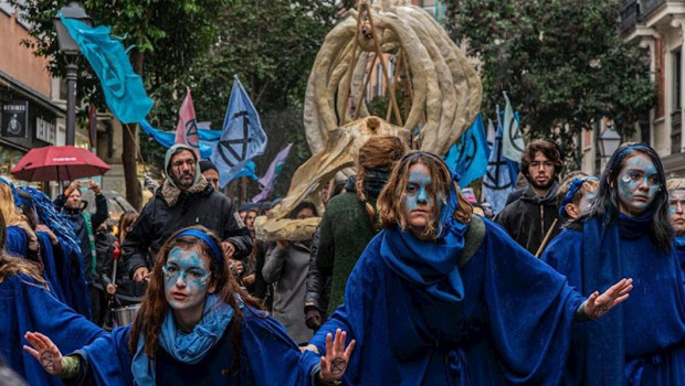 ep el movimiento extinction rebellion se ha manifestado este domingo en madrid con una marcha por