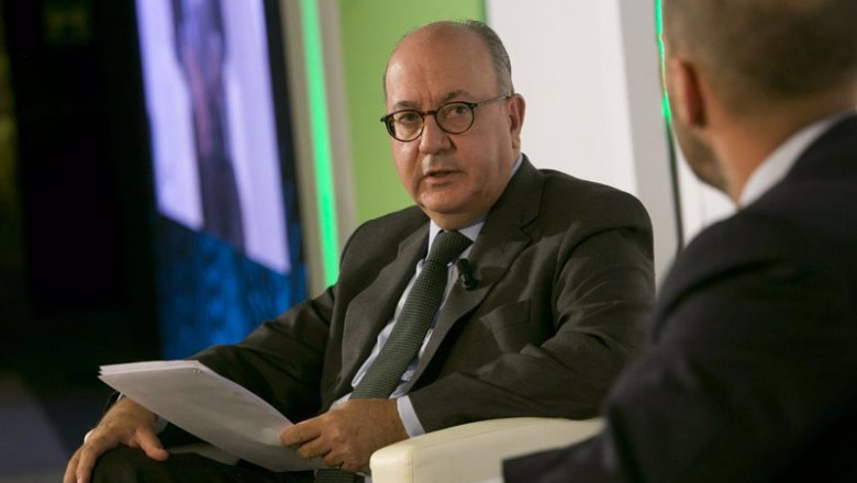 El presidente de la AEB, José María Roldán, durante su intervención en el XXVIII Encuentro del Sector Financiero organizado por Deloitte, Sociedad de Tasación y ABC. | DELOITTE ep el presidente de la aeb jose maria roldan durante su intervencion en el xxviii encuentro del