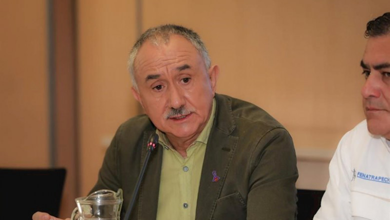 El secretario general de UGT, Pepe Álvarez, durante la presentación del acto: "Crisis climática y revuelta en América Latina" en el marco de la Cumbre del Clima COP25 en la sede de UGT, Madrid (España), a 05 de diciembre de 2019. | Jesús Hellín - Europa Press ep el secretario general de ugt pepe alvarez durante la presentacion del acto crisis climatica y