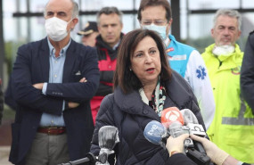 ep la ministra de defensa margarita robles responde a los medios a su llegada a ifema