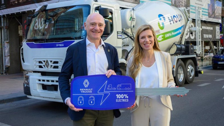 ep motor  holcim amplia su flota de camiones hormigoneras electricas de la mano de renault