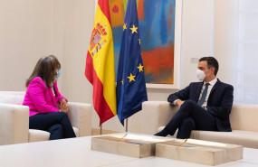 ep pedro sanchez y la secretaria general iberoamericana se reunen para impulsar la cumbre