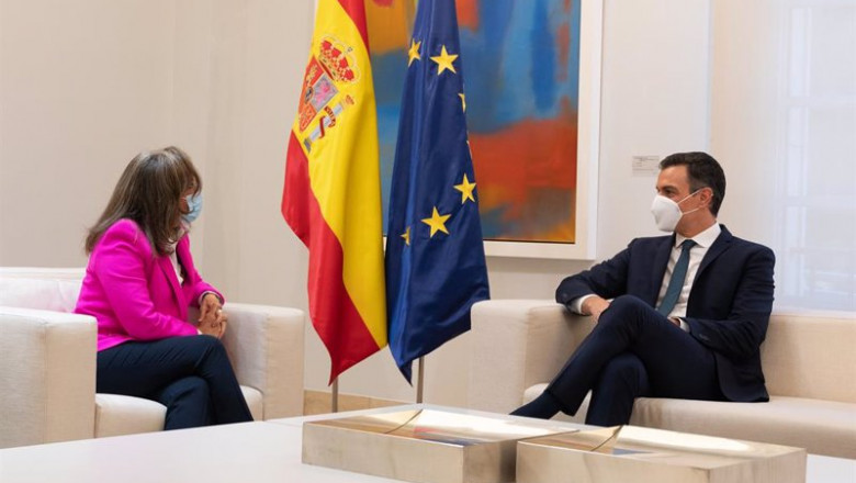 ep pedro sanchez y la secretaria general iberoamericana se reunen para impulsar la cumbre ep pedro sanchez y la secretaria general iberoamericana se reunen para impulsar la cumbre