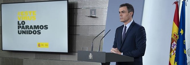 pedro sanchez moncloa coronavirus portada