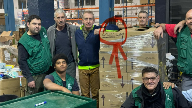 cajas preparadas para ser repartidas cajas preparadas para ser repartidas