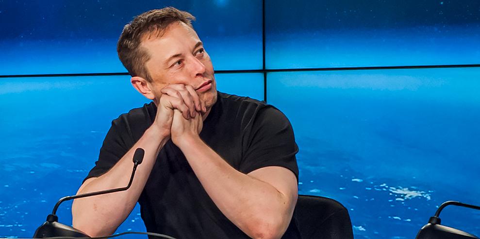 Elon Musk. | Dave Mosher/Business Insider elon-musk-founder-spacex-watches-replay-first-launch-falcon-heavy-during-press-conference-february-6-2018