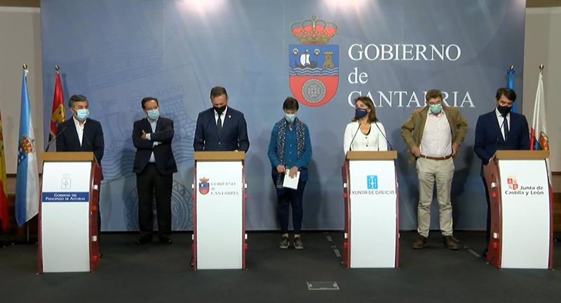 ep archivo   rueda de prensa de los consejeros de galicia asturias cantabria y castilla y leon y los