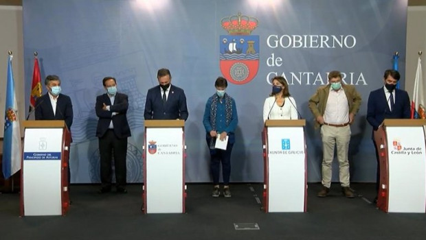 ep archivo   rueda de prensa de los consejeros de galicia asturias cantabria y castilla y leon y los