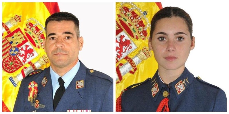 ep el comandante daniel melero y la alferez alumna rosa maria almiron