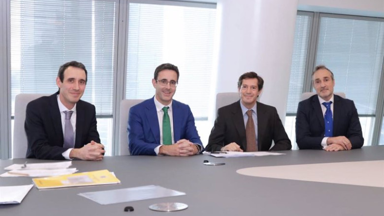 ep el director de iberespacio pedro rodrigo el presidente de arquimea diego fernandez infante el ep el director de iberespacio pedro rodrigo el presidente de arquimea diego fernandez infante el