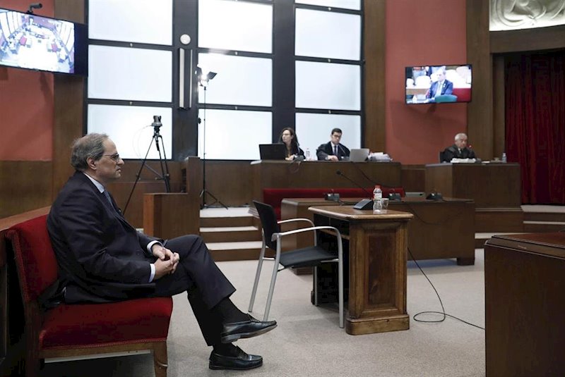 ep el president de la generalitat quim torra durante ju juicio en el tsjc