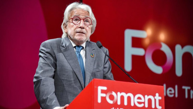 ep el presidente de foment del treball josep sanchez llibre durante la asamblea general de
