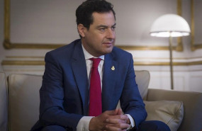 ep el presidente de la junta de andalucia juanma moreno durante la ronda de reuniones con los grupos