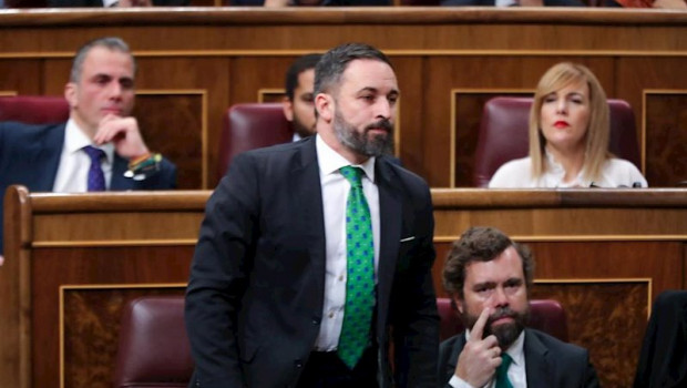ep el presidente de vox en el congreso de los diputados santiago abascal vota durante la segunda