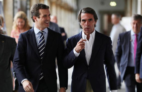 ep el presidente del pp pablo casado y el expresidente del gobierno jose maria aznar durante la