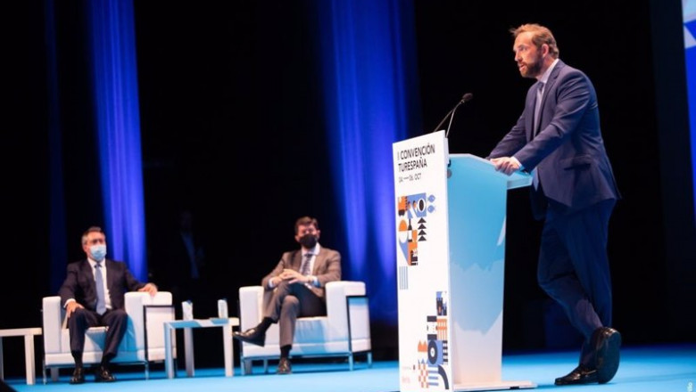 El secretario de Estado de Turismo y presidente de Turespaña, Fernando Valdés, en la inauguración de la I Convención Turespaña | DELEGACIÓN GOBIERNO ep el secretario de estado de turismo y presidente de turespana fernando valdes en la inauguracion