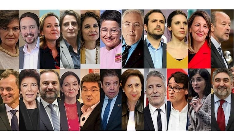 Los 22 ministros del Gobierno de Pedro Sánchez prometen su cargo ante el Rey