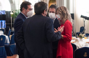 ep i d el presidente de la ceoe antonio garamendi el presidente de cepyme gerardo cuerva el