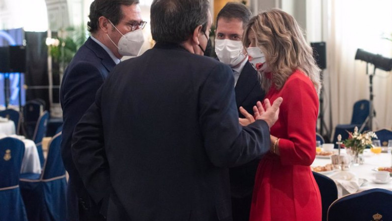 ep i d el presidente de la ceoe antonio garamendi el presidente de cepyme gerardo cuerva el