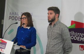 ep la candidata a lehendakari de elkarrekin podemos miren gorrotxategi junto a david soto
