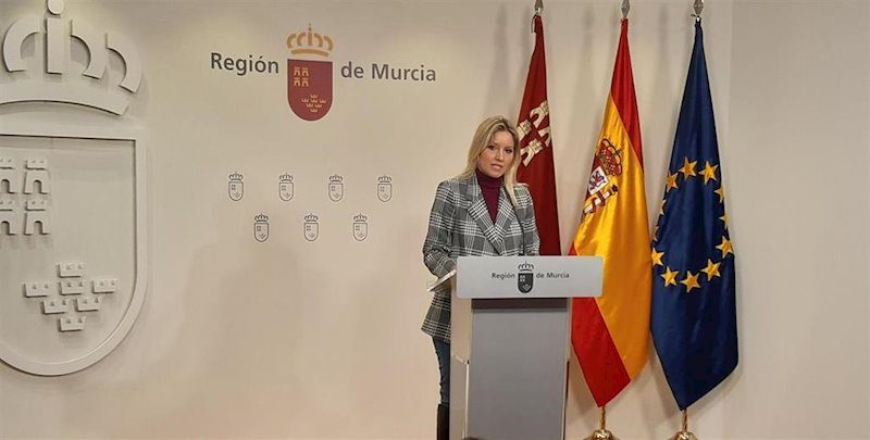 ep la portavoz del gobierno murciano ana martinez vidal en la rueda de prensa