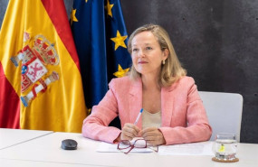 ep la vicepresidenta de asuntos economicos nadia calvino antes de intervenir por videoconferencia en