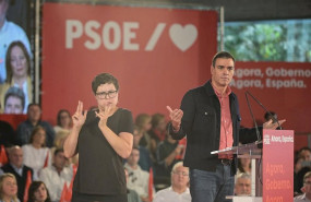 ep pedro sanchez protagoniza el acto central de la campana socialista en a coruna galicia espana a