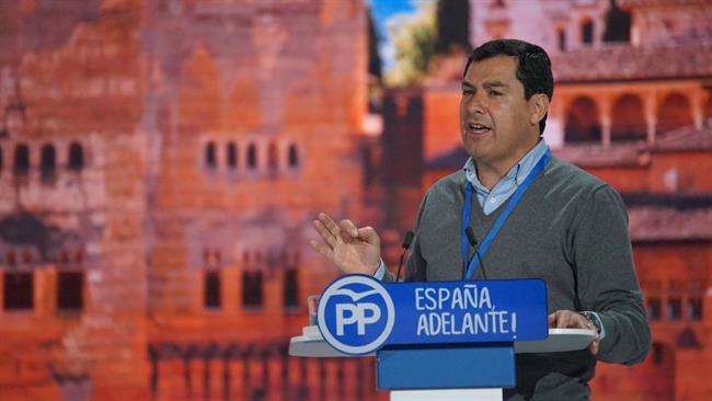 El presidente del PP-A, Juanma Moreno, en el Congreso Nacional | EUROPA PRESS/PP-A ep presidentepp-a juanma moreno encongreso nacional