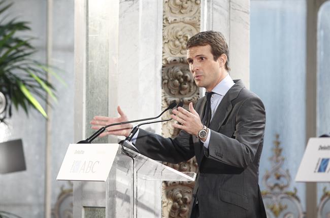 El presidente del PP, Pablo Casado, participa en el Foro ABC-Deloitte en Madrid | Eduardo Parra - Europa Press ep presidentepp pablo casado participaforo abc-deloittemadrid