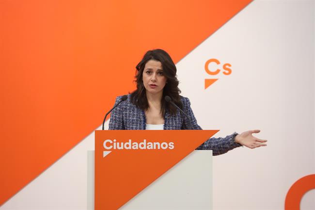 Rueda de prensa de la portavoz nacional de Ciudadanos, Inés Arrimadas | Europa Press - Archivo ep ruedaprensala portavoz nacionalciudadanos ines arrimadas