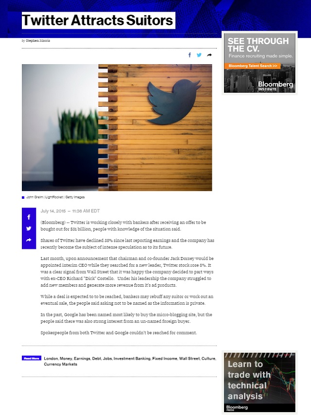 bloomberg twitter noticia falsa