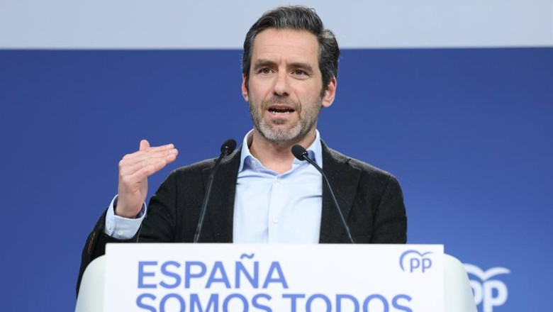 ep archivo el portavoz del pp borja semper durante una rueda de prensa posterior al comite de ep archivo el portavoz del pp borja semper durante una rueda de prensa posterior al comite de