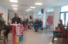 ep el secretario general de ugt a nivel nacional pepe alvarez y su homologo de cantabria mariano